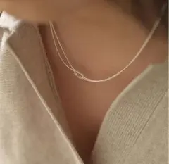 シンプルネックレス シルバー