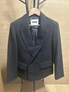 【SINSS】ツイードダブルテーラードジャケット セットアップ