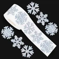 雪の結晶ラメシール 100枚