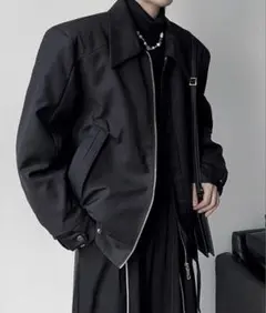 ルーズフィット ジップアップジャケット