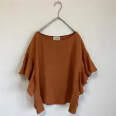 UNITED ARROWS】フリルスリーブ　ブラウス　カットソー　ゆったり【38