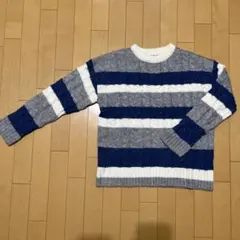 BEAMS HEART レディース　ボーダー柄ニット　Lサイズ