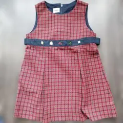 familiar チェック柄 ワンピース 90cm