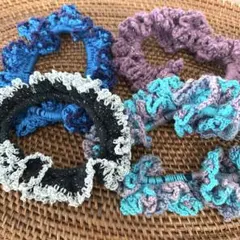 ハンドメイドショップ購入　シュシュ　４点セット