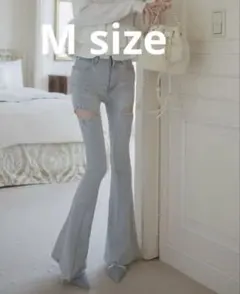 Darichドロップビジューフレアデニムパンツ　M