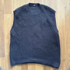 無印良品　ダークネイビー ニット ノースリーブ ベスト