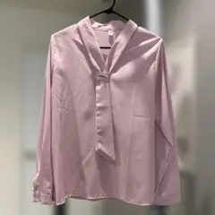 ピンク 長袖ブラウス Mサイズ
