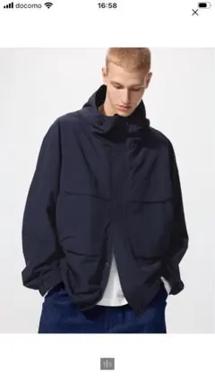 UNIQLO ウインドプルーフパーカ　ネイビー　L