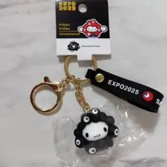 シナモン　サンリオ 黒 ミャクミャク なりきり モノクロ キーホルダー