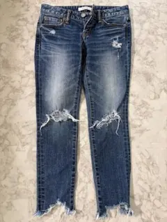 MOUSSY スキニーデニム 24サイズ ダメージ加工