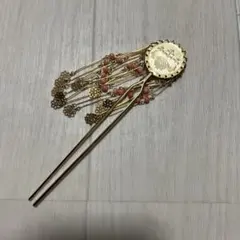 金色の花モチーフかんざし