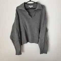 【ポロセーター】ユニクロ　UNIQLO スムースコットンリラックスポロセーター