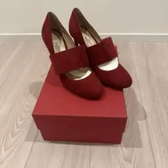[新品] VALENTINO スエードパンプス レッド 37 1/2 箱・保存袋のサムネイル