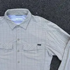 Columbia フィッシングシャツ 00s チェック ベージュ