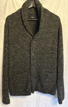 AZUL ダークグレー ショールカラー カーディガン