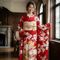 2026年最新】振袖 フルセット 赤の人気アイテム - メルカリ