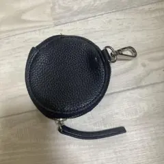 黒の円形コインケース・小銭入れ