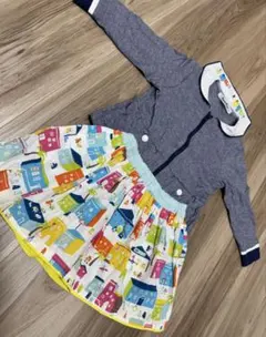 familiar 薄手パーカー/スカート ２点セット90cm