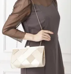 AIMER（エメ） ブロックメッシュクラッチパーティーバッグ