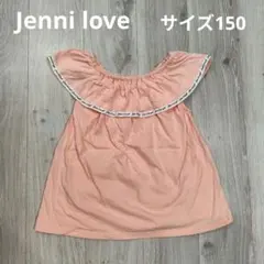 Jenni love フリル付きピンクオフショルダーシャツ 150