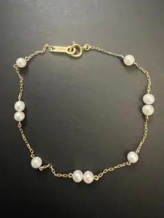 ☆極美品☆MIKIMOTO ミキモト K18 パール あこや真珠 ブレスレット 