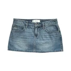 Hollister デニム ミニスカート リボン刺繍のサムネイル
