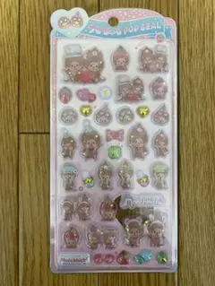 もんちっち　ピンク　うるちゅるPOP SEAL ボンボンドロップシール