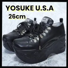 美品 YOSUKE U.S.A 厚底スニーカー ローカット 26cm