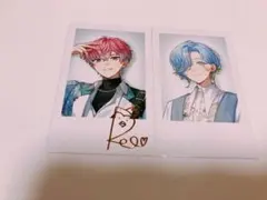にじさんじ すぷれあ ランダムチェキカード れお箔押しサイン入り&ゆのセット