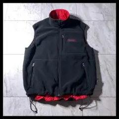 ポロスポーツ ラルフローレン リバーシブル ナイロン フリース ベスト 黒 赤