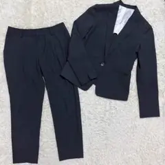 美品✨ コムサイズム パンツスーツ セットアップ ブラック ストライプ M