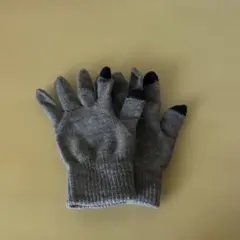 グレー 5本指手袋