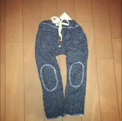 (１１０) ネイビー メランジ　裏起毛スウェット 裏地あったか