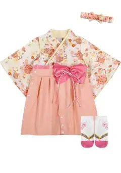 507033 [SHELISTEN] ベビー袴 女の子浴衣 ロンパース　70cm