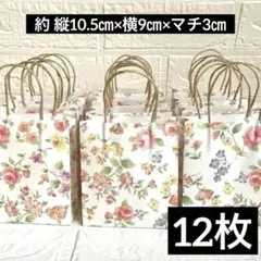 ハンドメイド　ミニ紙袋　12枚（現品限り）春　花柄