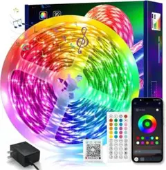 10メートル LEDテープライト テープ RGB1600万色 アプリ ZO15のサムネイル