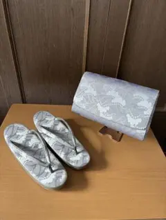 花柄草履とバッグのセット