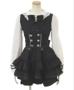 LIZLISA ダブルティアードセットアップ ブラック