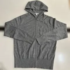 新品 UNIQLO カシミヤ100% ニットパーカー セーター L グレー