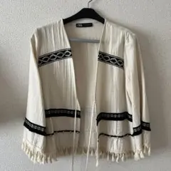 ZARA アイボリー カーディガン M
