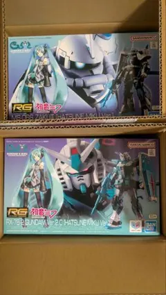 RG ガンダム＆ザク 初音ミクコラボセット＆コレクションケース - メルカリ