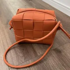 新品未使用 ペルケ perche ヤギ革 メッシュドロストショルダーバッグS 