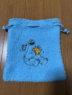 セサミストリート プラザ クッキーモンスター 巾着 ポーチ