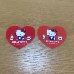 HELLO KITTY ハート型ステッカー 2枚セット