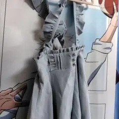 MARSフリル付きサックスブルージャンパースカート