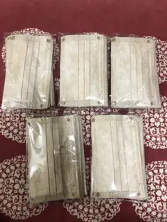 不織布マスク 小さめ 50枚 セット ベージュ