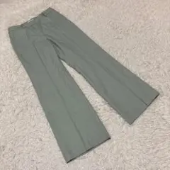 PLST プラステ　ワイドパンツ　カジュアルパンツ　無地　ミントグリーン　M