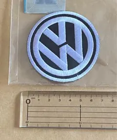 VW Volkswagen ワッペン 黒7cm