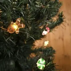 ライトガーランドキャンディ ジンジャーマン ナチュラルキッチン クリスマスツリー