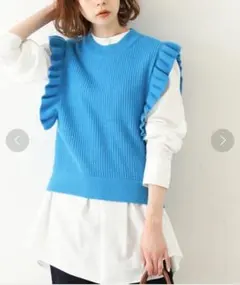 ▼24AW完売美品✨スローブイエナ SLOBE IENA ツイードフリンジベスト SLOBE IENA ツイードフリンジベスト ￥20900 入学式 卒業式 イエナ